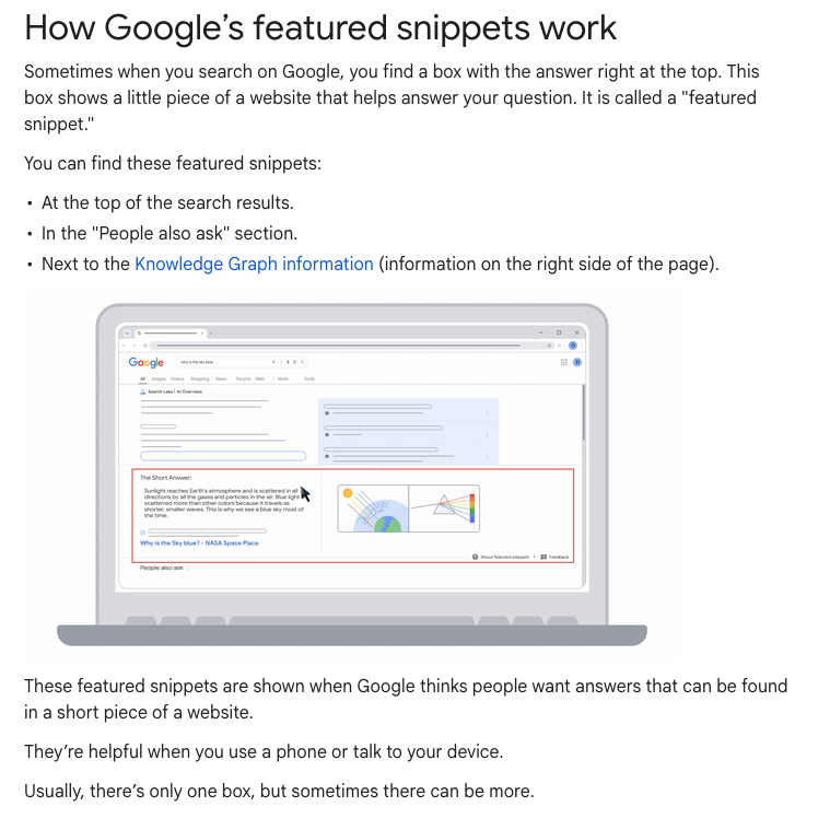Google Featured Snippet